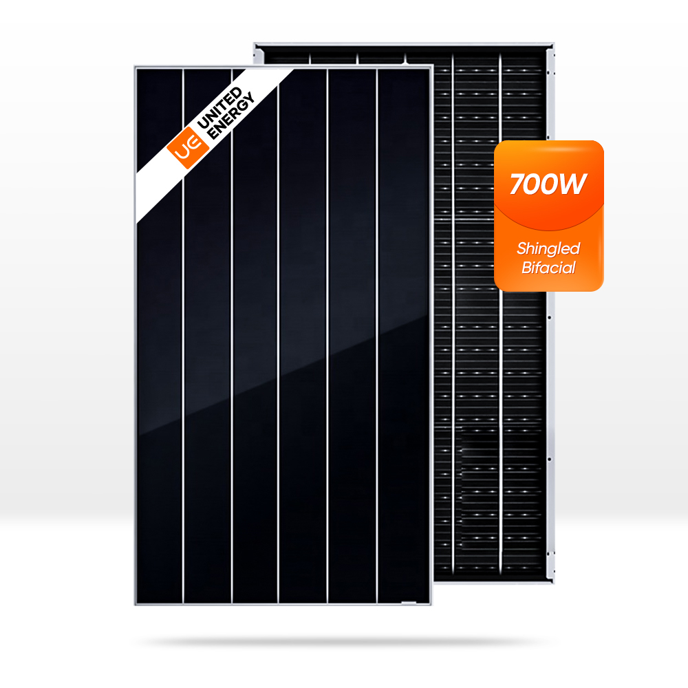 United Energy Shingled Solar Panel Monocrystalline 210mm Bifacial 670w 680w 690w 700w